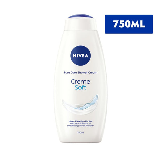 NIVEA Creme Soft Shower Cream Body Wash with Almond Oil, 750ml