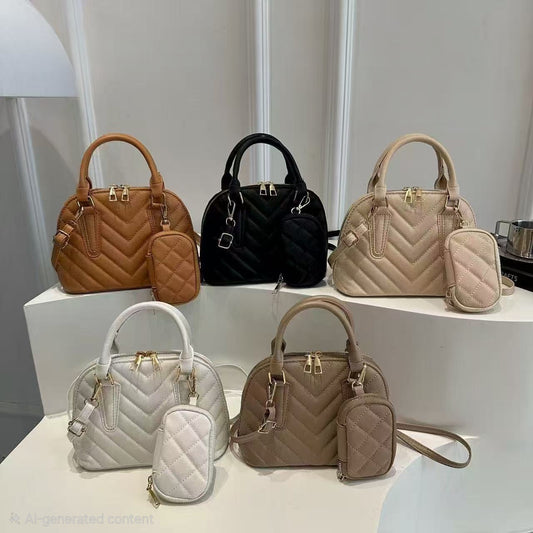 The Quilted Charm Duo Bag - 25pcs
